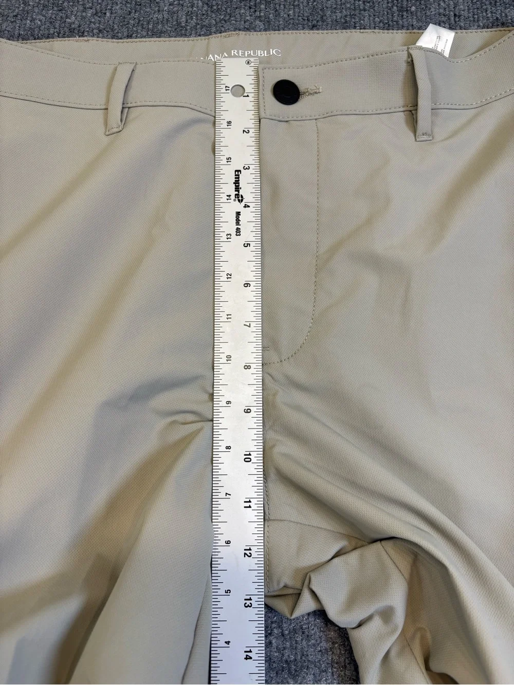 Banana Republic Men's Performance Commuter Pants 34x29 Beige Stretch EUC